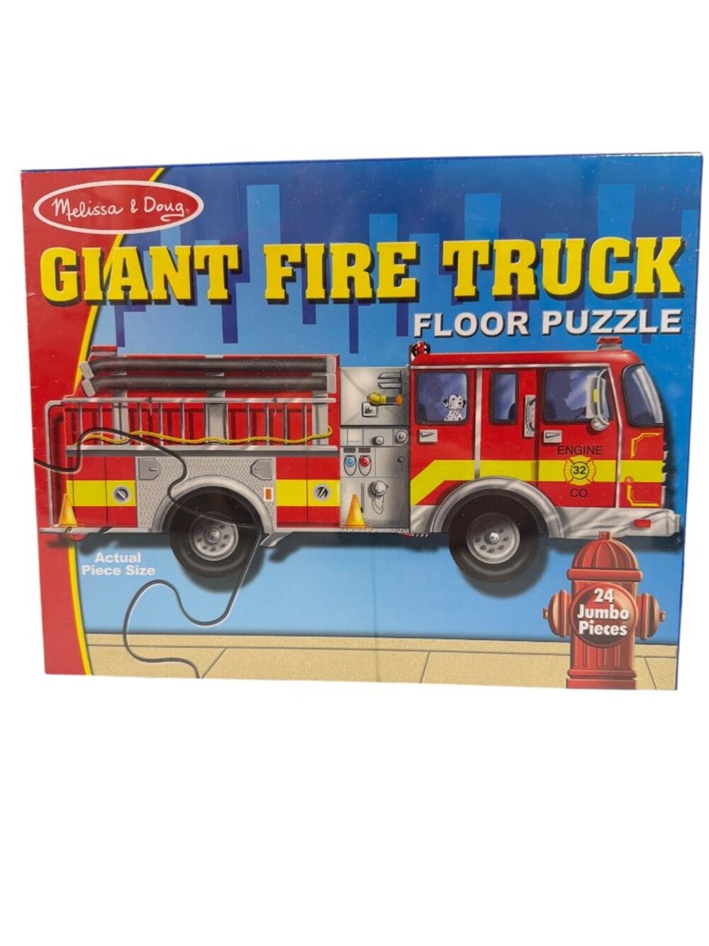 Melissa & Doug Giant Fire Truck 4-Foot Floor Puzzle 24 Jumbo Pieces SEALED